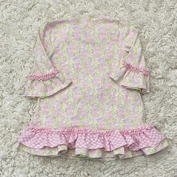 Bonnie Jean girls Sz 3T floral dress featuring a cute bunny ¥ - Picture 9 of 16